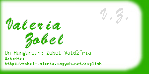 valeria zobel business card